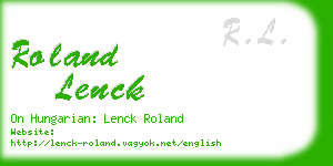 roland lenck business card